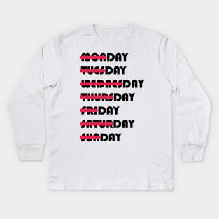 DAYS OF THE WEEK Kids Long Sleeve T-Shirt